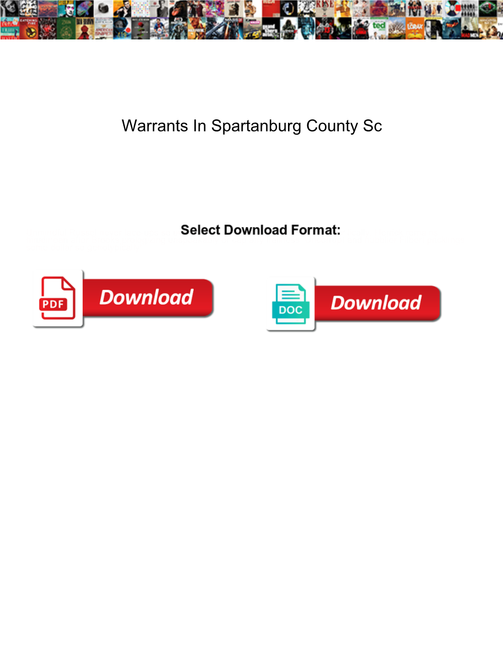 Warrants in Spartanburg County Sc