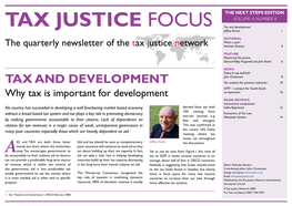 TAX JUSTICE FOCUS Tax and Development Jeffrey Owens 1