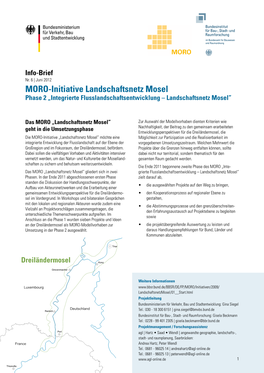 MORO-Initiative Landschaftsnetz Mosel Phase 2 „Integrierte Flusslandschaftsentwicklung – Landschaftsnetz Mosel”