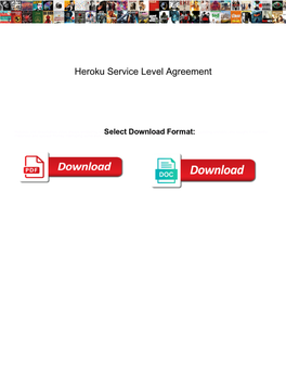 Heroku Service Level Agreement