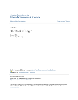 The Book of Roger Brady Hibbs Ouachita Baptist University