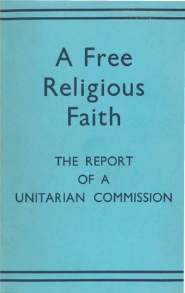 A Free Religious Faith
