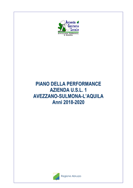 Piano Della Performance 2018/2020