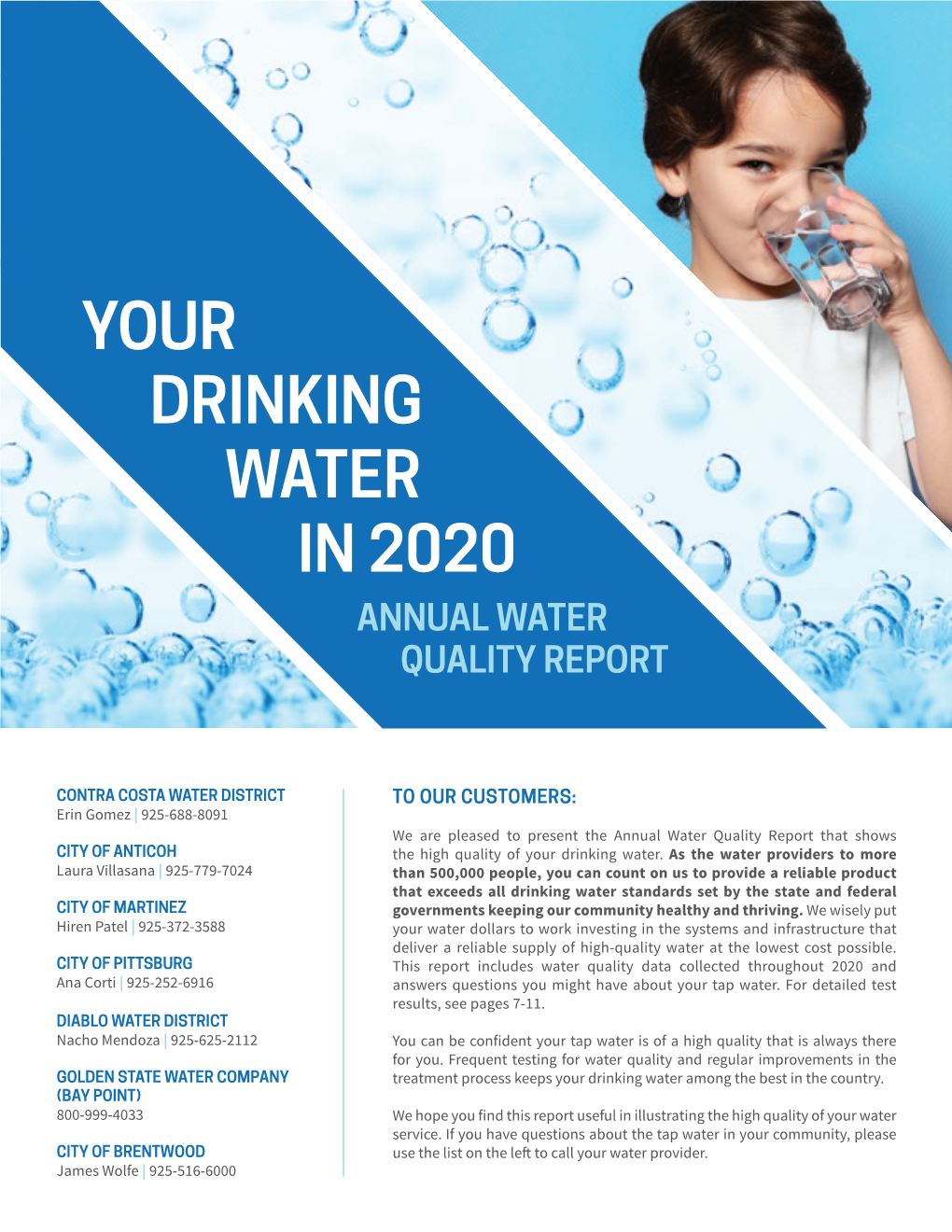 Your Drinking Water in 2020 Annual Water Quality Report