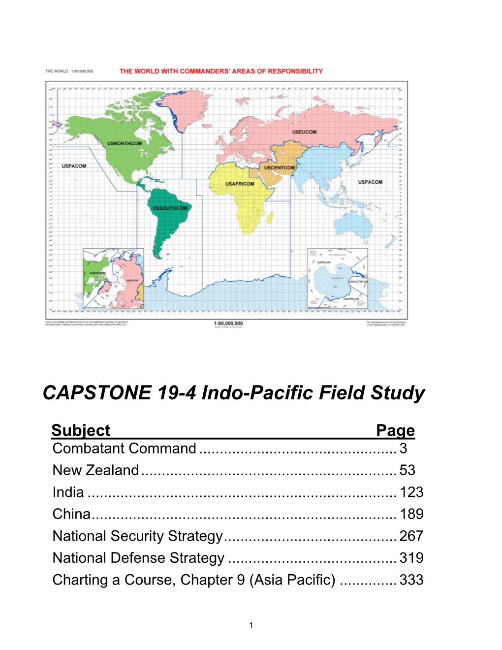 CAPSTONE 19-4 Indo-Pacific Field Study