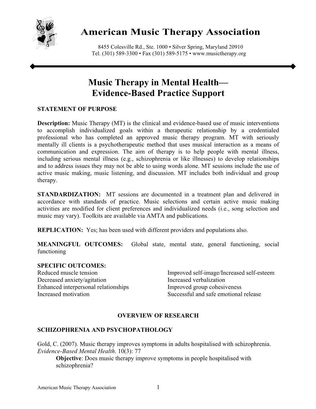 Mental Health— Evidence-Based Practice Support