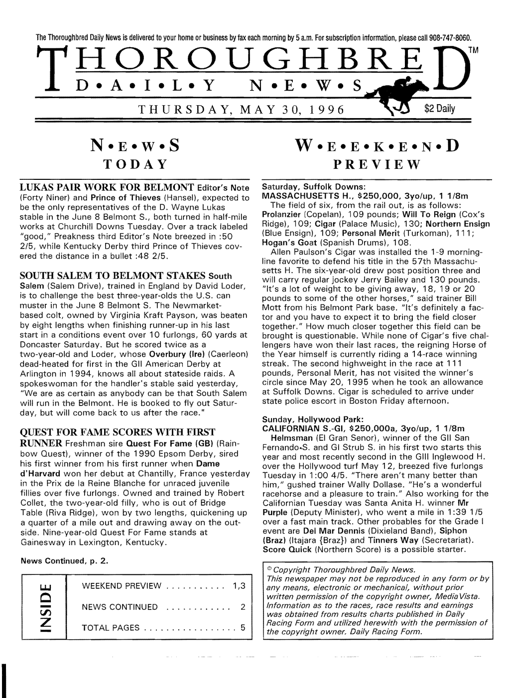 I~~Un~~~Re Dm Thursday, May 30,1996