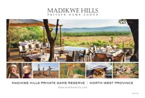 Madikwe Game Reserve, Failure Knysna Port Elizabeth to Comply with This Rule Will Result in a Heavy Fine Or Arrest by Reserve Management