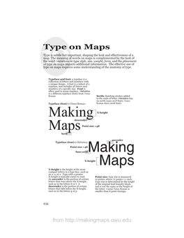 Type on Maps