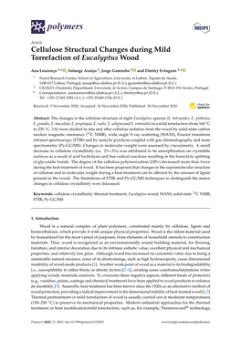 Cellulose Structural Changes During Mild Torrefaction of Eucalyptus Wood