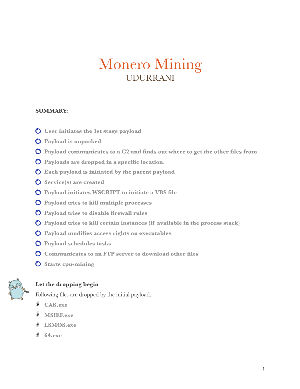 Monero Mining UDURRANI