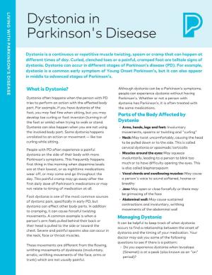 Dystonia in Parkinson's Disease