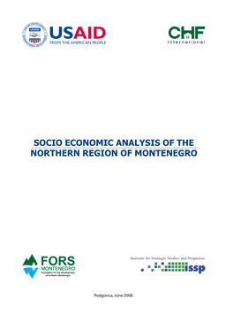 Socio Economic Analysis of Northern Montenegrin Region