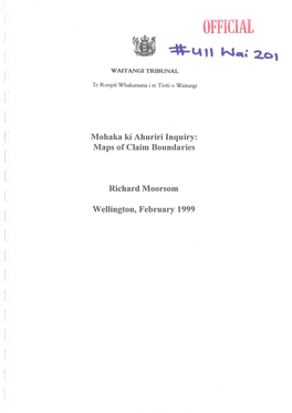 Mohaka Ki Ahuriri Inquiry: Maps of Claim Boundaries Richard