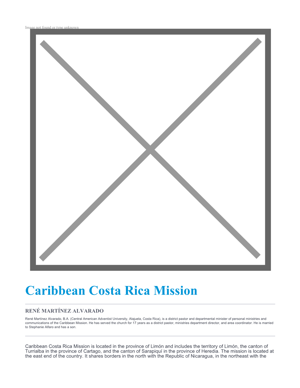 Caribbean Costa Rica Mission