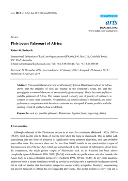 Pleistocene Palaeoart of Africa