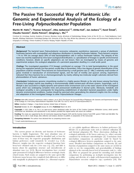 Free-Living Polynucleobacter Population