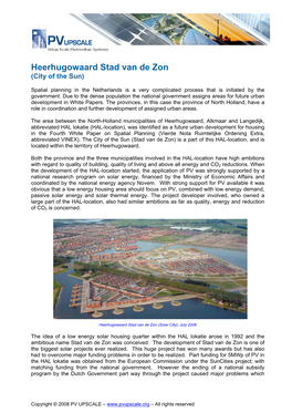 Heerhugowaard Stad Van De Zon (City of the Sun)