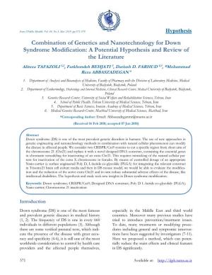 Combination of Genetics and Nanotechnology for Down Syndrome Modification: a Potential Hypothesis and Review of the Literature