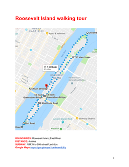 Roosevelt Island Walking Tour