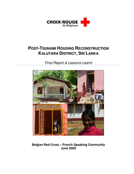 Post-Tsunami Housing Reconstruction Kalutara