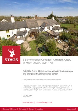 6 Summerlands Cottages, Alfington, Ottery St Mary, Devon, EX11 1NZ