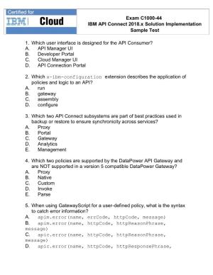 1. Which User Interface Is Designed for the API Consumer? A