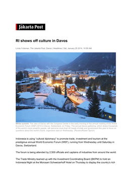 RI Shows Off Culture in Davos
