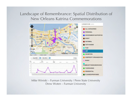 Landscape of Remembrance: Spatial Distribution of New Orleans Katrina Commemorations