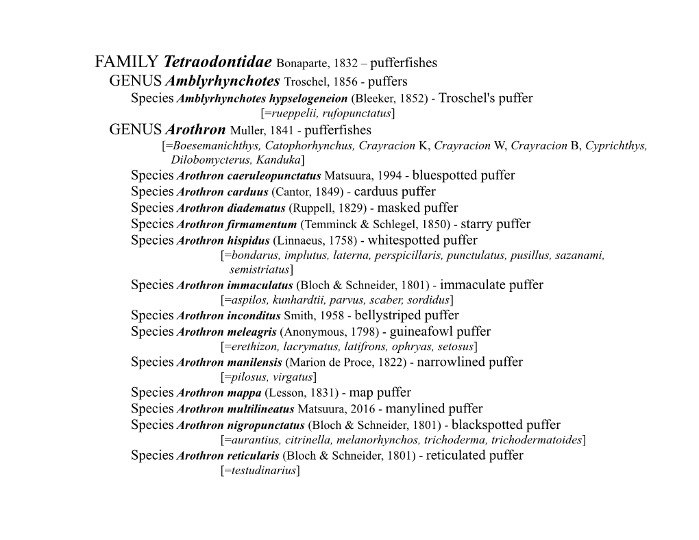 Tetraodontidae