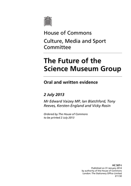 The Future of the Science Museum Group