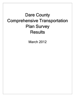 Dare County Survey Charts and Graphs