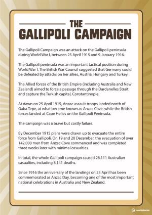 Gallipoli Campaign
