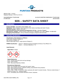 Sds – Safety Data Sheet