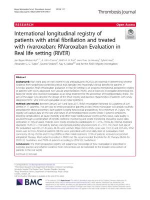 International Longitudinal Registry of Patients with Atrial Fibrillation And