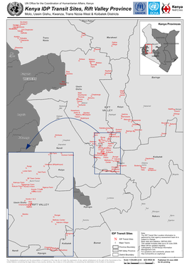 Kenya IDP Transit Sites, Rift Valley Province Molo, Uasin Gishu, Kwanza, Trans Nzoia West & Koibatek Districts