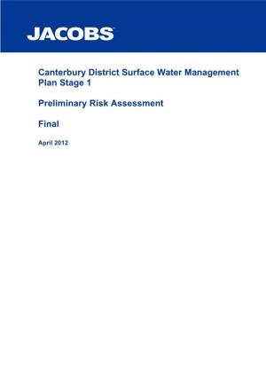 Canterbury Stage 1 Surface Water Management