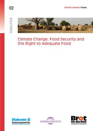 Climate Change, Food Security and the Right to Adequate Food