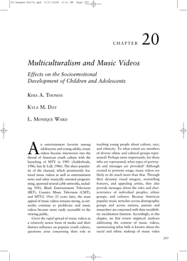 Multiculturalism and Music Videos Effects on the Socioemotional Development of Children and Adolescents