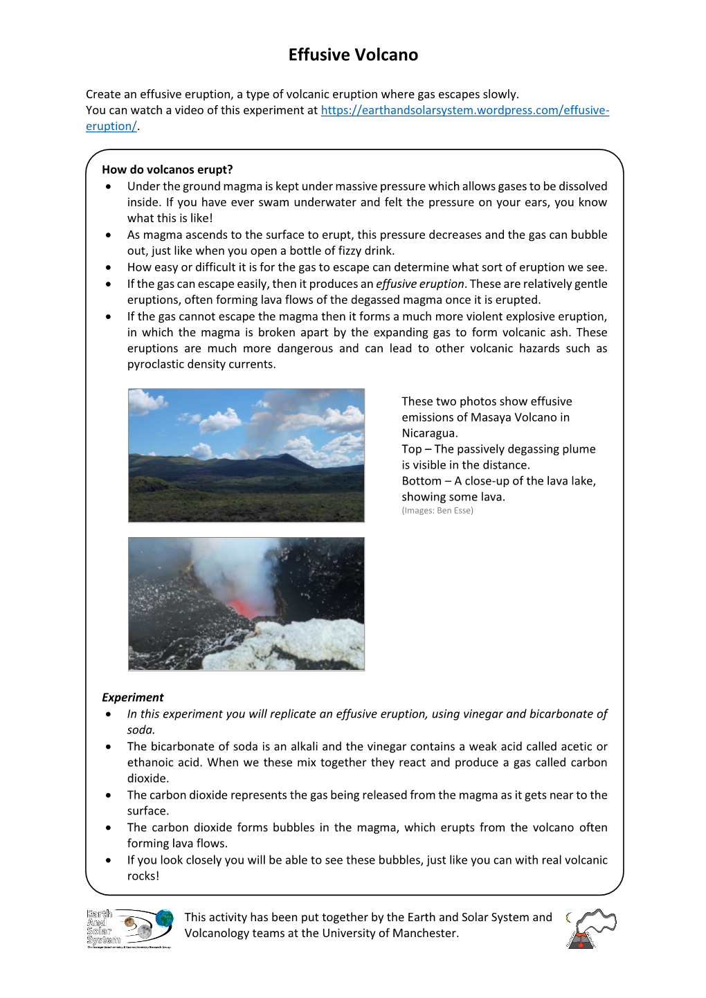 Effusive Eruption, a Type of Volcanic Eruption Where Gas Escapes Slowly