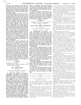 CONGRESSIONAL RECORD— Extensions of Remarks E214 HON