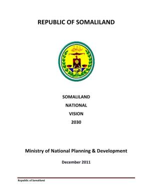 Somaliland National Vision 2030