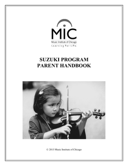 Suzuki Program Parent Handbook