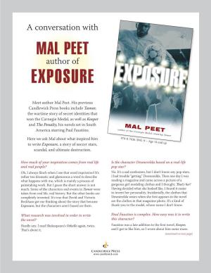 A Conversation with Mal Peet, Author of Exposure