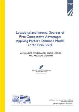 Applying Porter's Diamond Model at the Firm Level