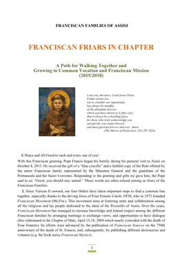 Franciscan Friars in Chapter