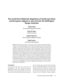 The World from Malarrak: Depictions of South-East Asian and European Subjects in Rock Art from the Wellington Range, Australia