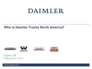 Who Is Daimler Trucks North America?