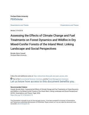Assessing the Effects of Climate Change and Fuel Treatments On