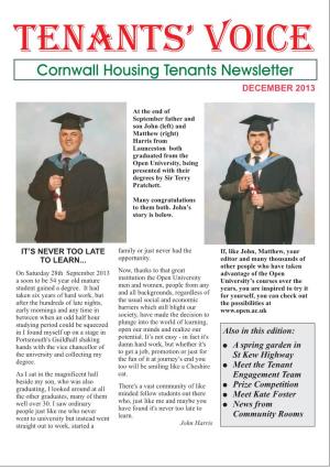 Cornwall Housing Tenants Newsletter DECEMBER 2013